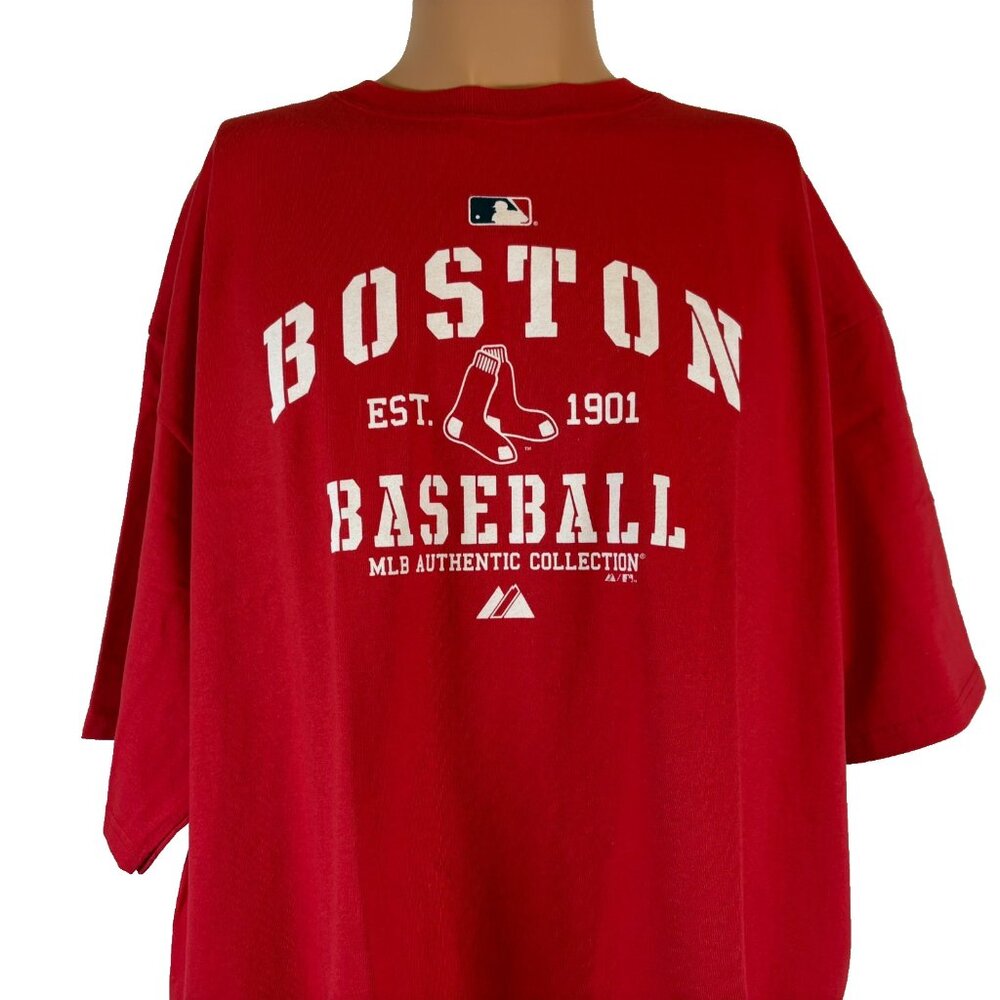 Majestic Boston Red Sox T Shirt Mens Size XL MLB Authentic Collection Baseball